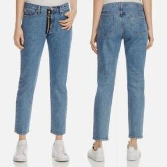 Hudson Crop Riley Relaxed Straight Jeans Exp Zip size 29 NWT $220 - Picture 1 of 7